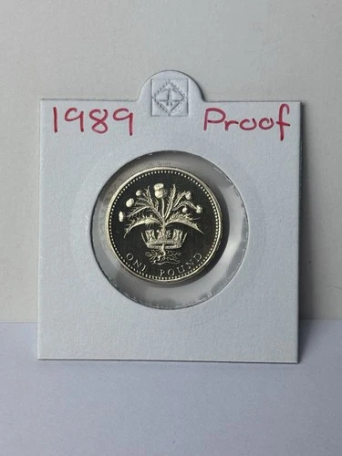 1989 Proof £1 Pound Coronet One Brilliant Uncirculated Bunc Bu Uncirc