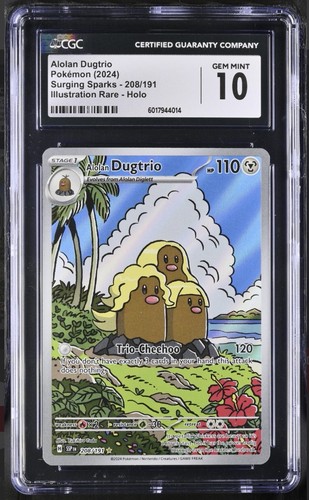 Alolan Dugtrio graded CGC 10 for sale on eBay
