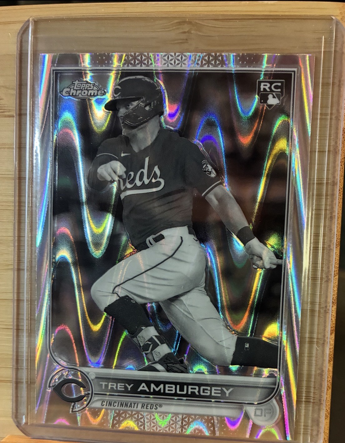 2022 Topps Chrome Trey Amburgey #61 Sepia Refractor (RC) Cincinnati Reds