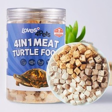 Freeze-Dried Turtle Food   4 in 1 Chicken, Duck, Salmon, Beef   Treats for Aq...