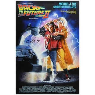 Michael J. Fox Autographed 1985 Back to the Future 27x39 Movie Poster