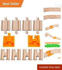 8 Pcs Wooden Train Track Adapter Set for Thomas, Brio Chuggington Play