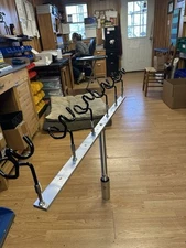 48”Tbar with seat pedestal post  & 6- 45 Degree 1/2 Heavy Duty Rod-holders*