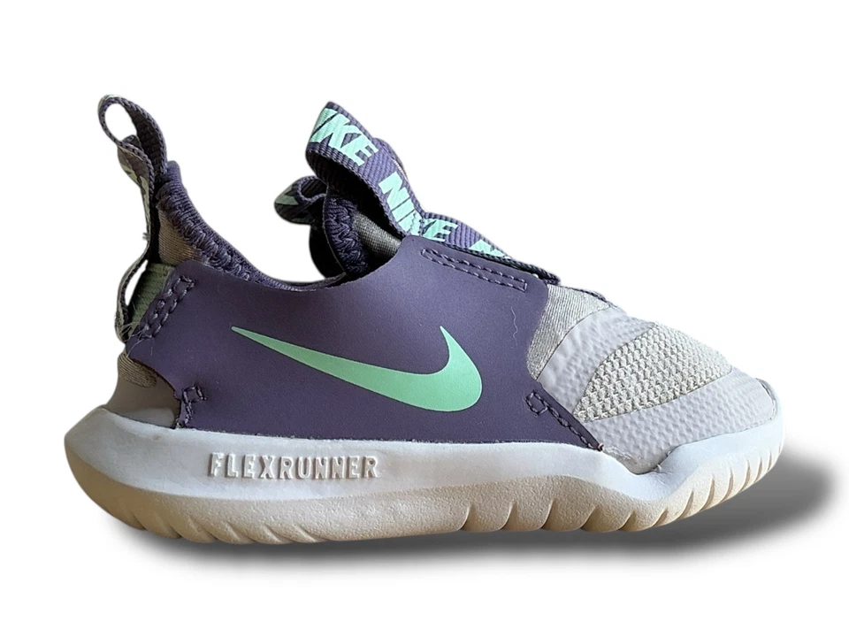 Nike Flex Runner Zapatos para Niños Pequeños Amatista Púrpura 6C T4665-504 Sin Cordones Niños Venta Foto 3 de 4
