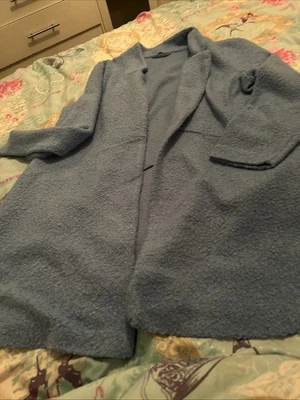 Lightweight Teddy Style Long Jacket Size 18 M&Co - Image 1 of 2