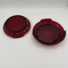 Vintage Anchor Hocking Royal Ruby Red Glass Punch Bowl Base Only- Qty. Choice -