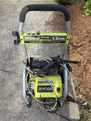 #ad #ad Ryobi 2000 PSI 1.2 GPM Electric Pressure Washer w 12 in Surface Cleaner $125.00