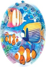Amscan Hawaiian Luau Beach Tropical Summer Paper Dessert Plates 8 Piece , Multi