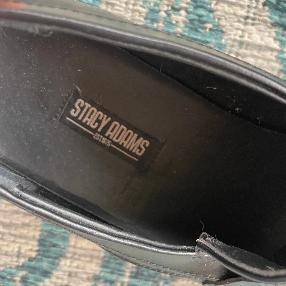 Zapato Mocasín Stacy Adams Para Hombre Cuero Negro Sin Cordones Sin usar, Puntera - Talla 10.5 Foto 4 de 4