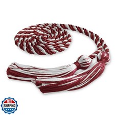 Endea Graduation Single Honor Cord Two-Color Cardinal/White 