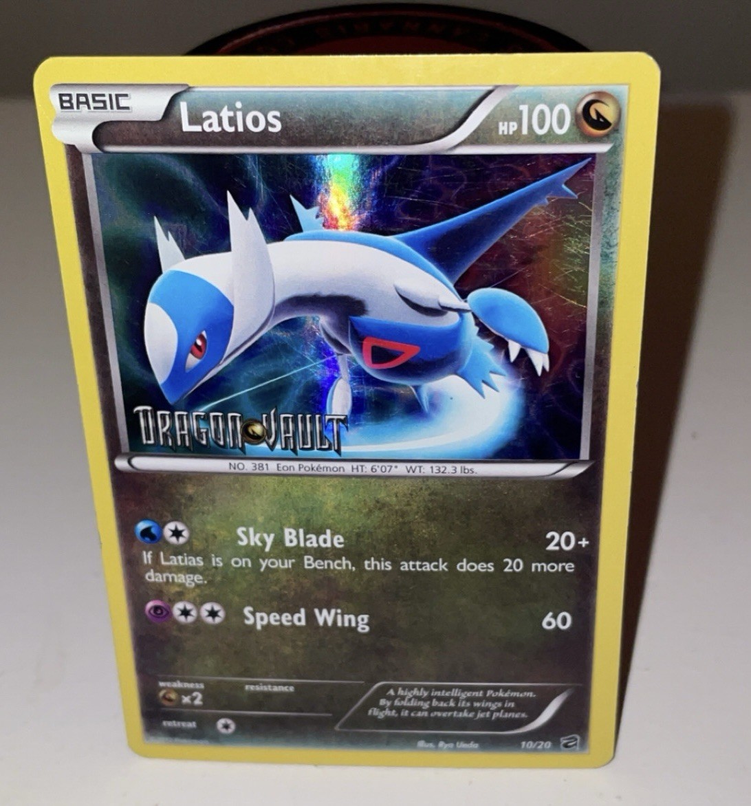 Latios 10/20 BW Dragon Vault Holo Rare Exclusive Stamped Pokémon Card 2012 MP