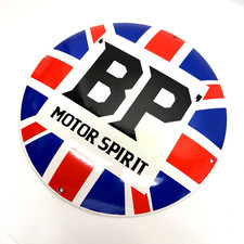 BP British Petroleum Motor Spirit – Vintage Porcelain Sign – Gasoline Petroliana