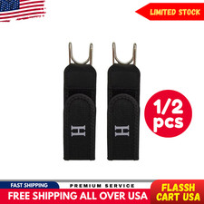 2PCS Tactical Metal Hook Elastic Belt Buckle-Less Invisible Waist Belt Closure