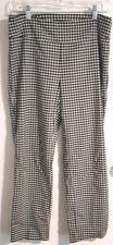 Zac  Rachel Womens 10 Pull On Ankle Chino Pant Black  White Tummy Control