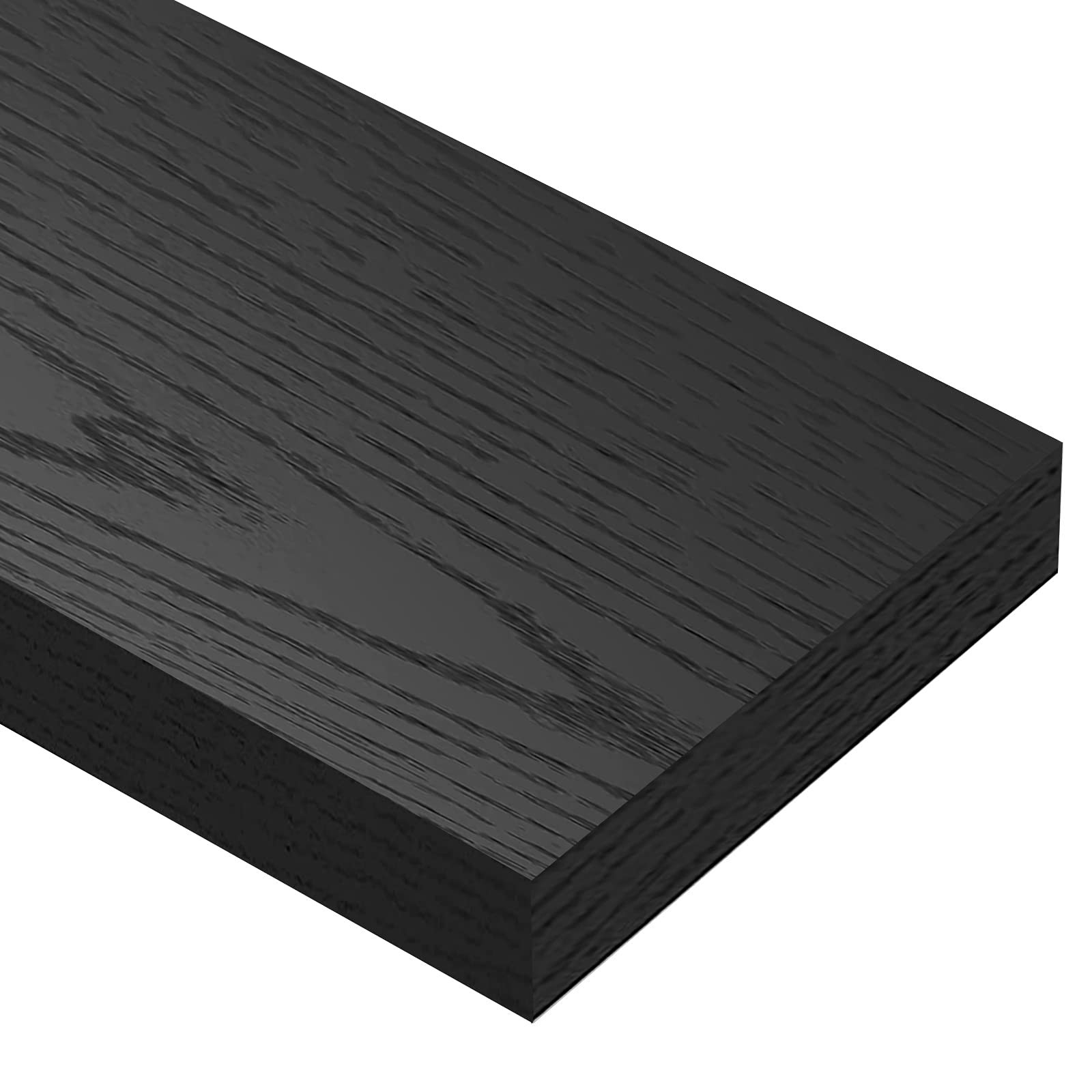 Floating Wall Shelves Set of 2 - 15.7" Black Bathroom Decor