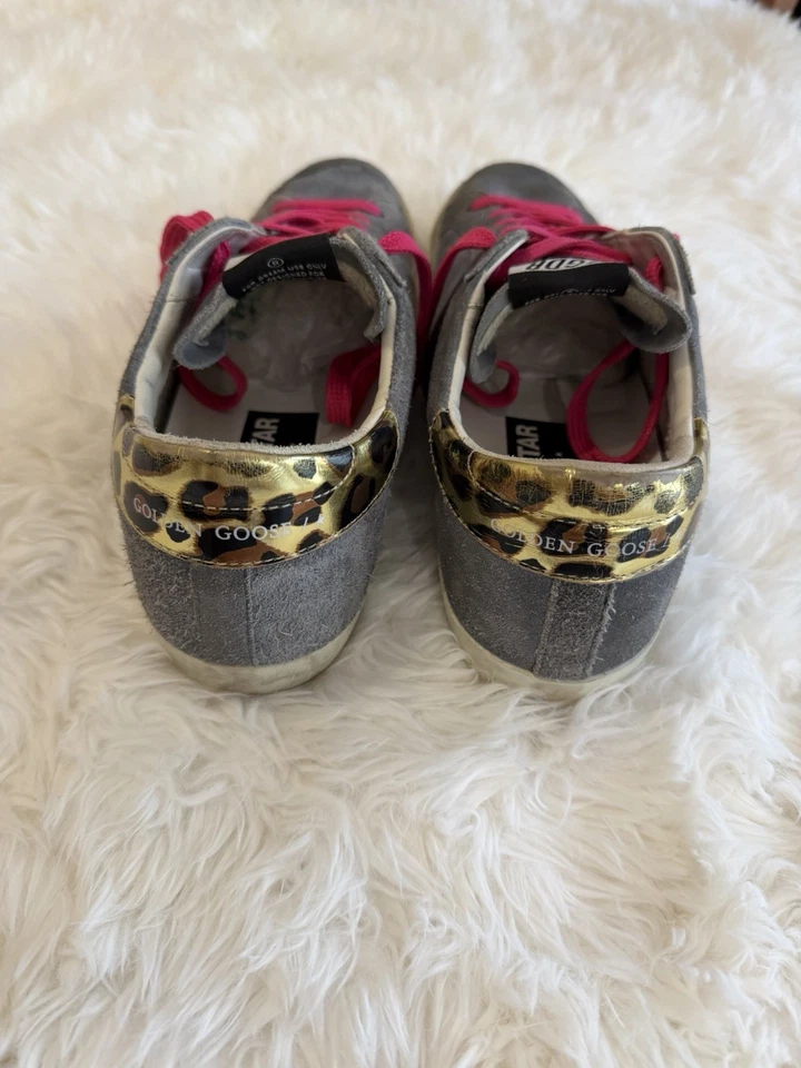 Tênis Golden Goose Superstar Leopard & Gold Accent - Tamanho 41 EUA 11 - Imagem 4 de 4
