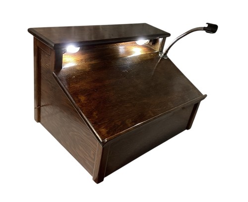VTG Wooden Tabletop Podium Lectern Lighted Reading Mic Stand Portable Conference