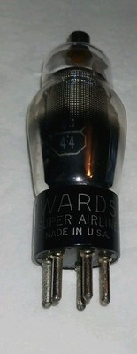 WARDS AIRLINE TYPE 39/44 RF AMPLIFIER MIXER TUBE FOR OLD RADIOS TESTED GOOD