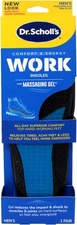 Dr. Scholl's Comfort and Energy Work Massaging Gel Insoles Men Sizes 8-14 2/Pair
