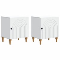 Nachttisch Weiß 43 X 34,5 X 50 Cm Holzwerkstoff Doppelpack