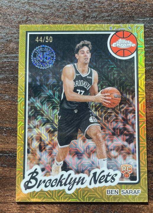 2025-26 Topps - 1980-81 Topps Chrome Silver Pack Ben Saraf #TC-BS Gold Refractor