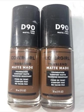 Lot of 2 Covergirl Trublend Matte Made Liquid Foundation D90 Espresso