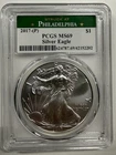 2017 SILVER EAGLE PCGS MS69 STRUCK AT PHILADELPHIA FROM US MINT