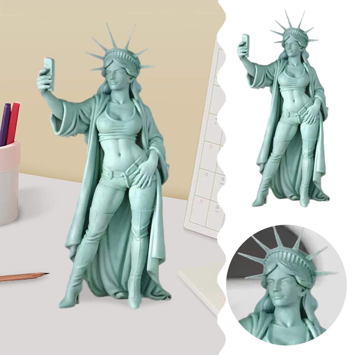 Statue of Liberty Selfie Figurine 250th Anniversary Commemorative