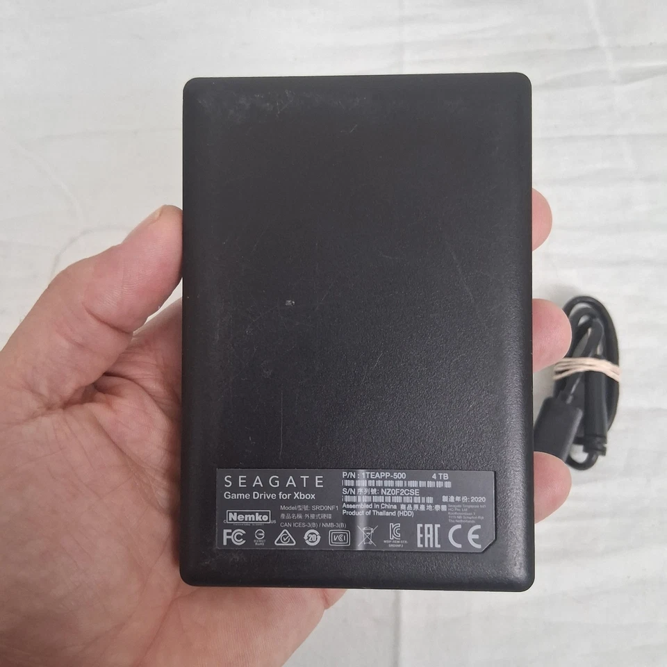 Seagate Portable 1TEAPP-500 4TB USB-B to USB-A SSD 1TEAPP-500 - TESTED WORKING - Image 2 of 4