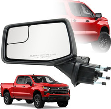 Driver Left Side Door Mirror for 209-2024 Chevy Silverado 500, with Heated Power