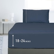 Sunflower Twin Extra Deep Pocket Sheet Set - 100 Cotton, Fits 18-24" Mattress