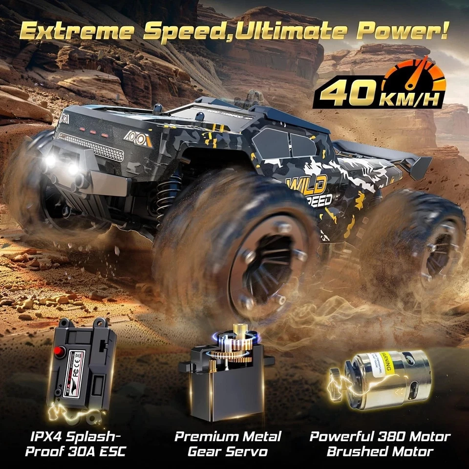 1/14 Brushless RC Cars for Adults Fast 60+ mph, RC Trucks 4x4 Offroad - Image 4 of 4