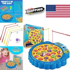Interactive Fishing Toy for Kids with 21 Fish and Non Magnetic Fishing Poles