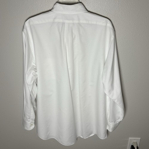 Camicia Brooks Brothers uomo 3XL 17,5 33 bianca vestibilità originale cotone americano OCBD - Foto 5 di 8
