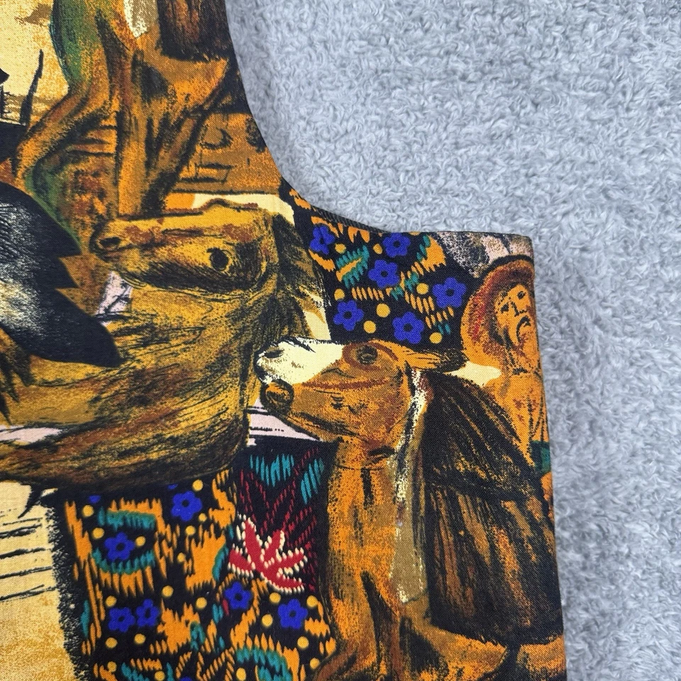 Chaleco Western Vintage Hombres M-L Motociclista Vaquero Azteca Indian Horse Denim Reversible Foto 3 de 4