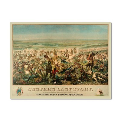 1896 Anheuser-Busch Custer's Last Fight Posters Canvas Prints Vintage Wall Art