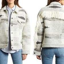 Levi's® Made & Crafted® Cotton Blend Fringe Trucker Jacketsize 1