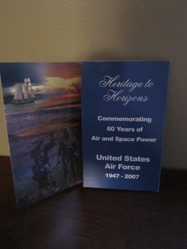 US AIR FORCE HERITAGE TO HORIZONS 60 YEARS COMMEMORATIVE COIN NEW IN PACKAGE 2" - Picture 3 of 9