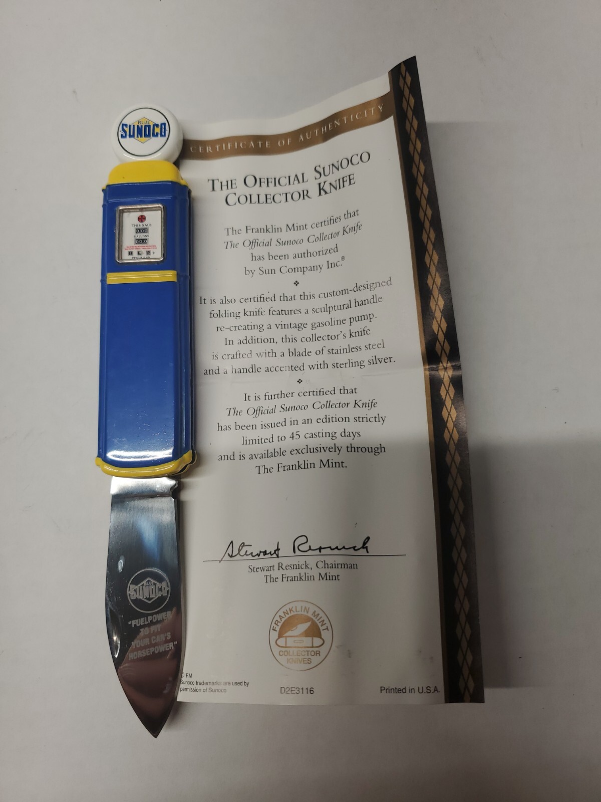 Franklin Mint Gas Pump Knives Lot Of 12 w/ Zipper Cases And CofAs eBay