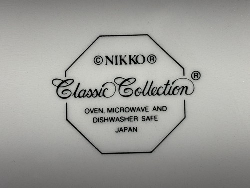 Set of 5 ~ Nikko "CLASSIC COLLECTION / WHITE" Japan ~ Octagon Salad Plates ~ 8" - Picture 8 of 8