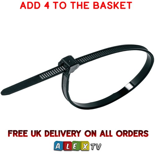 CABLE CREMALLERA PLÁSTICO LAZOS 250MM SUJETADOR FUERTE NYLON NEGRO x100 Compre 3 y obtenga 1 gratis - Imagen 2 de 2