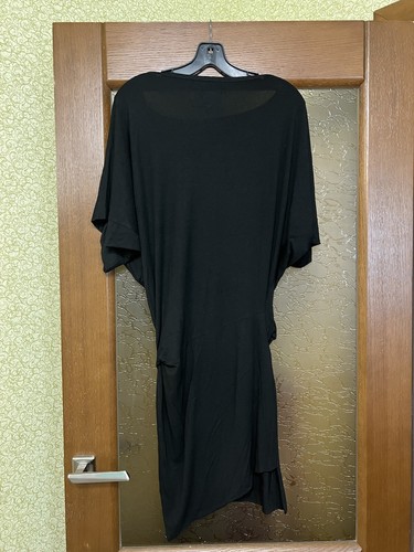 RARE ANGLOMANIA VIVIENNE WESTWOOD WOMANS BLACK ASYMMETRICAL BOAT NECK DRESS SZ S - Picture 7 of 9