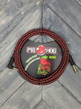 Pig Hog PCH10PLR 10ft Tartan Plaid Straight to Right Angle Instrument Cable