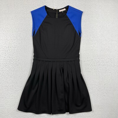 open lace back dress Rebecca Taylor womens PLEATED SLEEVE DRESS, Cobalt, X-Small US at Amazon  Women's Clothing store main image 1