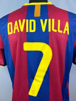 BARCELONA 2010 2011 DAVID VILLA HOME SHIRT FOOTBALL SOCCER JERSEY