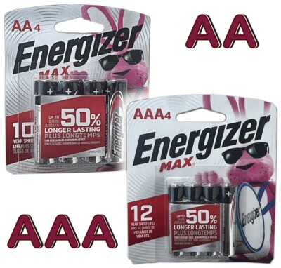ENERGIZER Max AA+AAA Batteries Long Lasting New Alkaline Battery Bundle On Sale