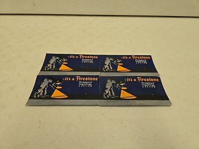Vintage 30's Firestone Tires Advertising Blotter Mystery Mileage Solved Lot Of 4