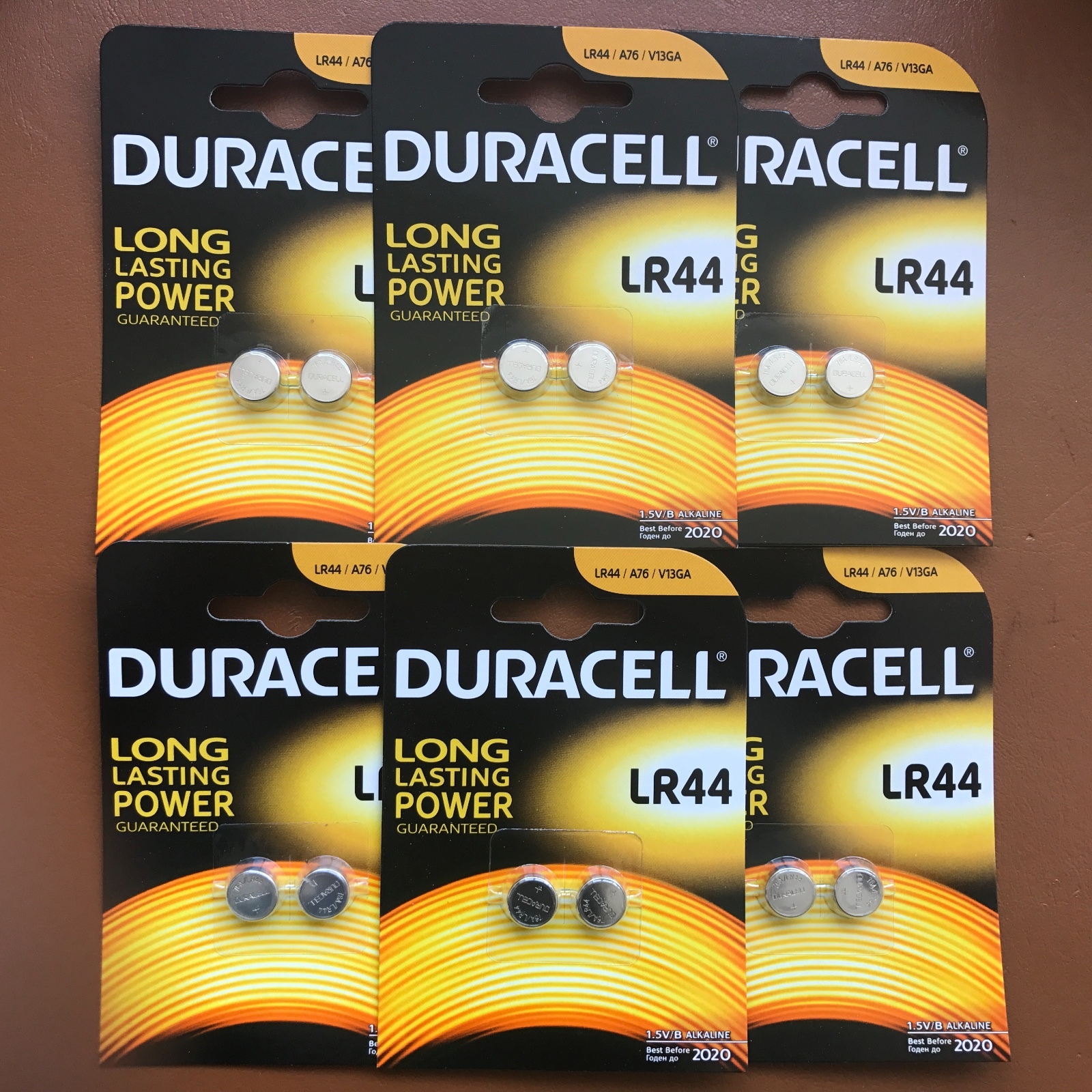 12 x DURACELL LR44 1.5V ALKALINE CELL BATTERY A76 AG13 SR44 GPA76