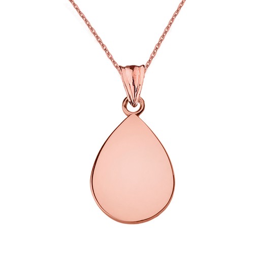 Simple Teardrop Pendant Necklace in 