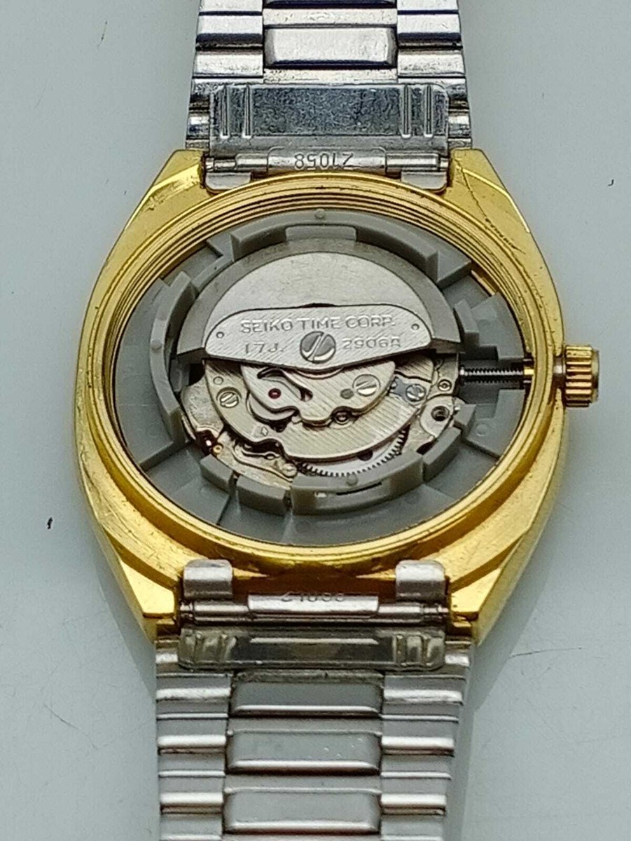古着 Seiko 5 Gold Plated 2906-5590 Automatic Day/Date Watch | eBay